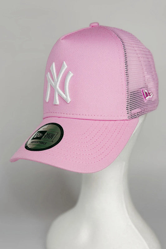 New Era – Casquette Yankees MLB – Trucker rose pastel – Taille unique – Neuve